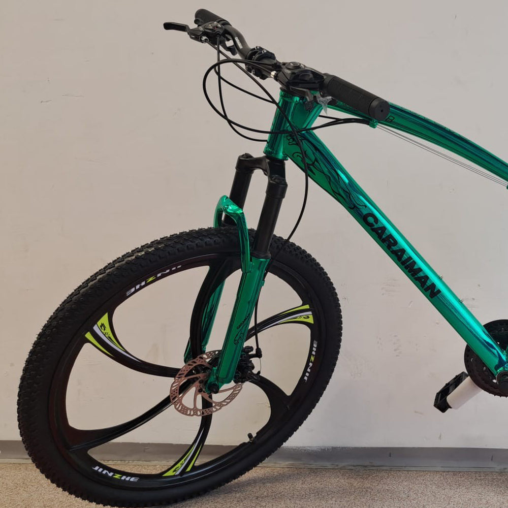 Bicicletă MTB CARAIMAN 26 MS – Design Premium Gold Mirror, Cadru Ușor, Frâne pe Disc