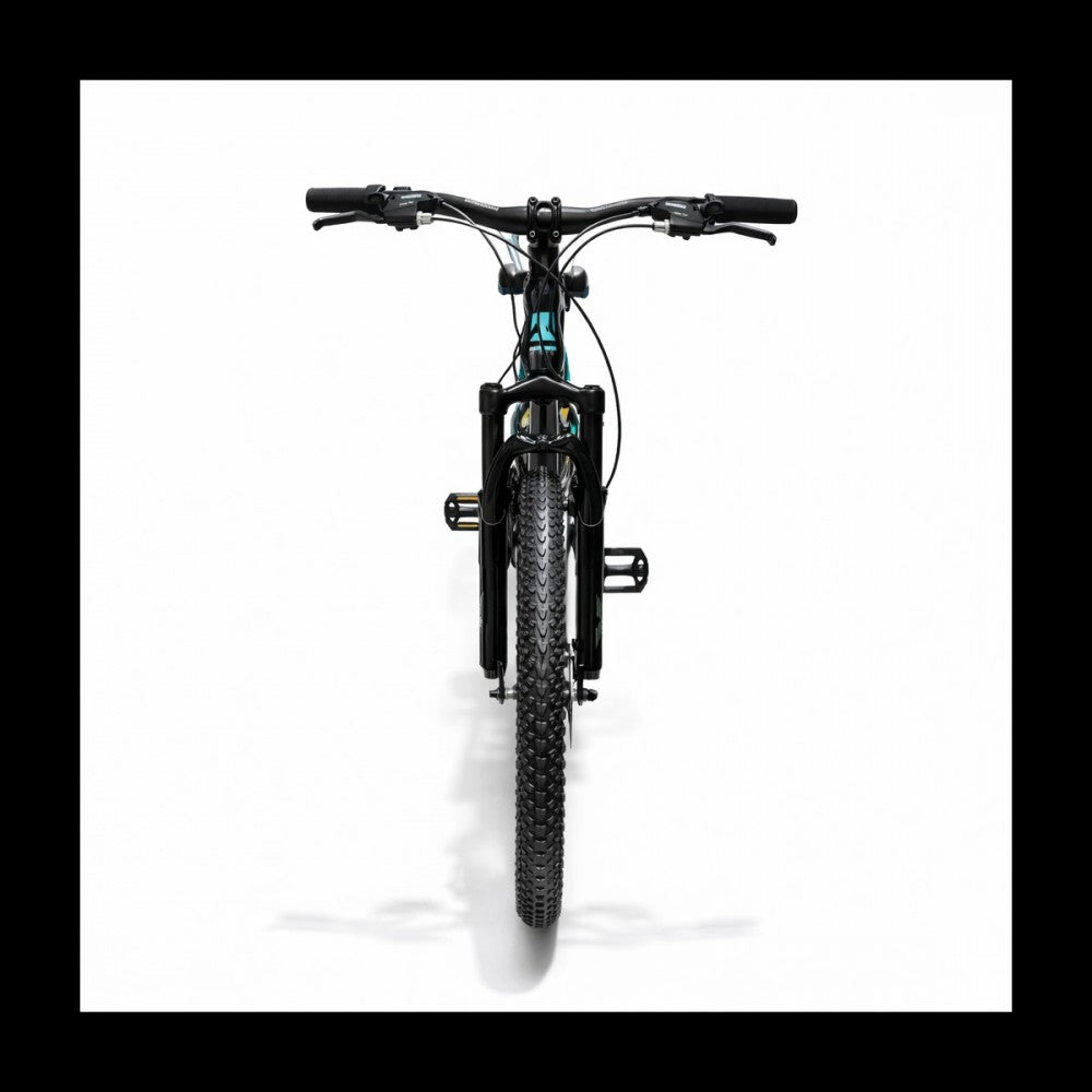 Bicicletă Caraiman, roți 26 inch, cu dublă suspensie, frâne pe disc, 26 GTR-601 Albastru Cameleon