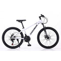 Bicicleta MTB cu Roti de 24 GTR-007, 21 Viteze, Manete Secventiale Shimano, gri/negru