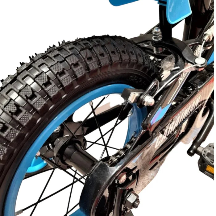 Bicicletă Caraiman, cu roți ajutătoare, roți 12 sau 14 inch, cadru oțel, albastră