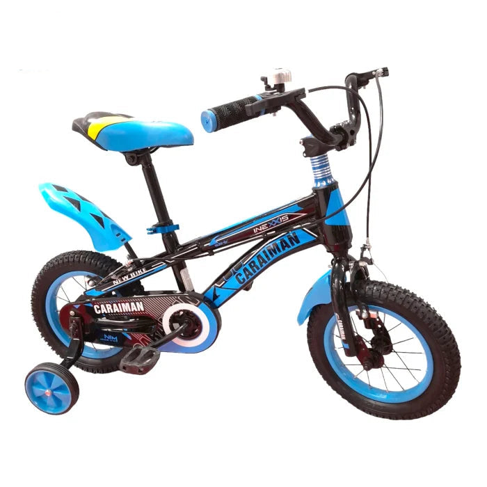 Bicicletă Caraiman, cu roți ajutătoare, roți 12 sau 14 inch, cadru oțel, albastră