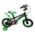 Bicicletă Caraiman, cu roți ajutătoare, roți 12 sau 14 inch, cadru oțel, verde