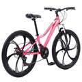 Bicicletă Caraiman, roți 24 sau 26 inch, cadru oțel, frâne pe disc, roz