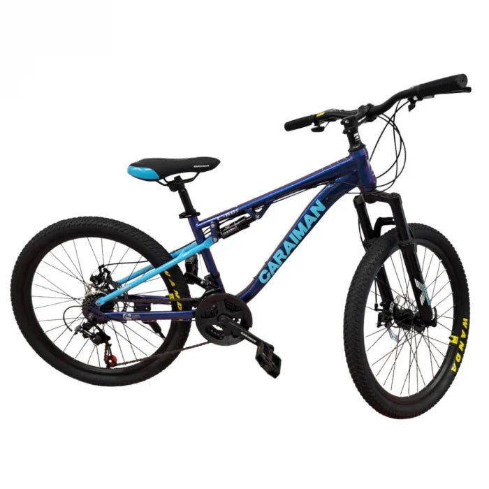 Bicicletă Caraiman, roți 26 inch, cu dublă suspensie, frâne pe disc, cameleon