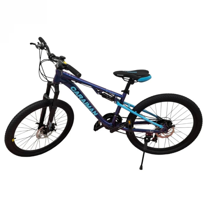 Bicicletă Caraiman, roți 26 inch, cu dublă suspensie, frâne pe disc, cameleon